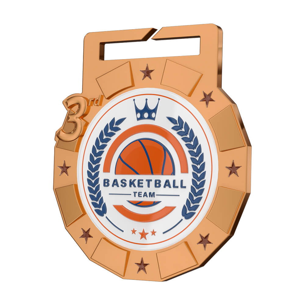 3rd - Place Basketball Team Medal detail 3rd - Place Basketball Team Medal detail