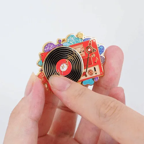 Custom Turnable Music Pins Custom Turnable Music Pins