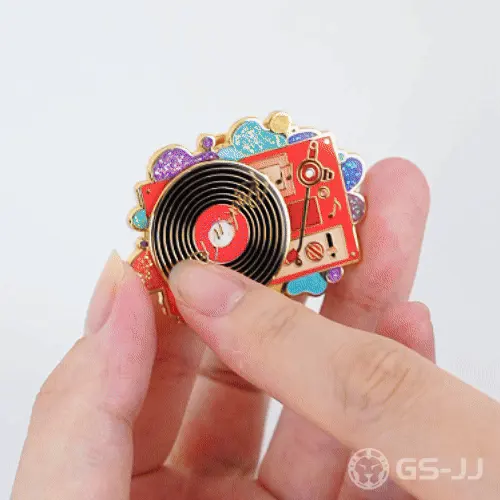 Custom Turnable Music Pins Custom Turnable Music Pins