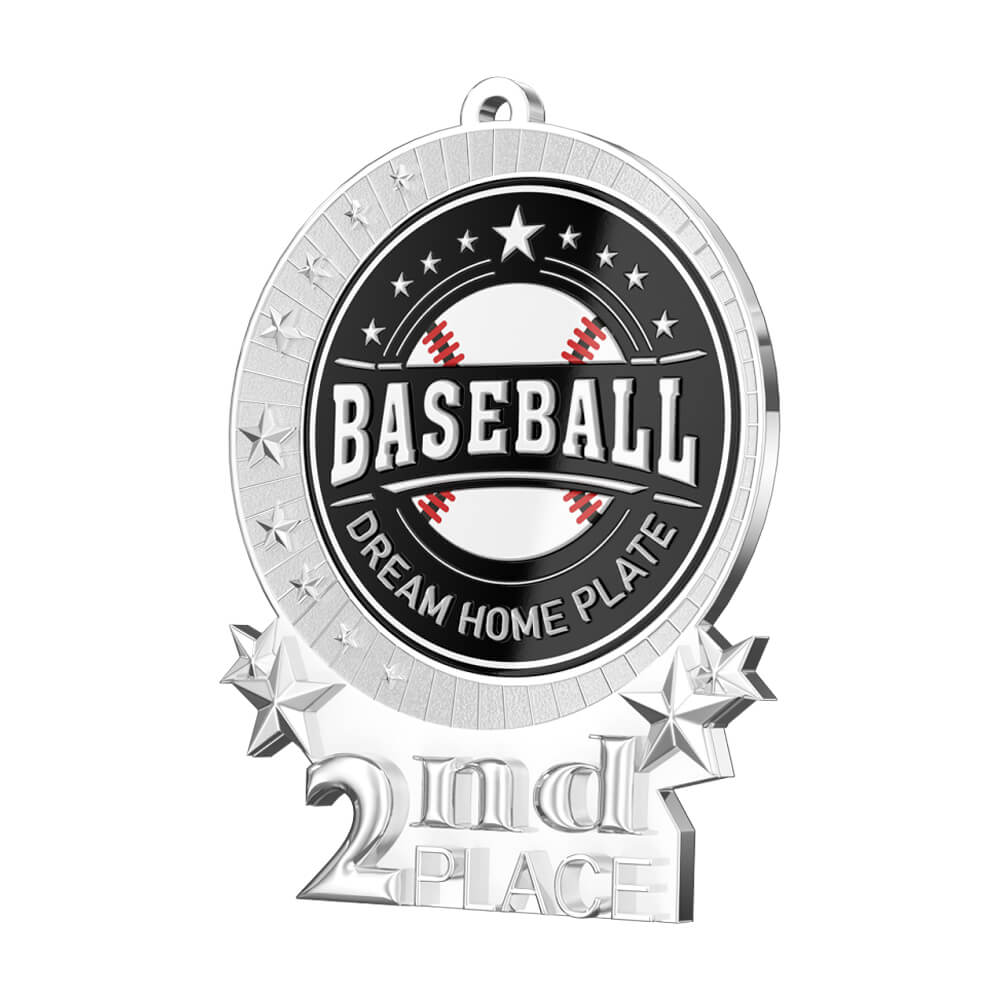 Dream Home Plate Baseball Medal detail