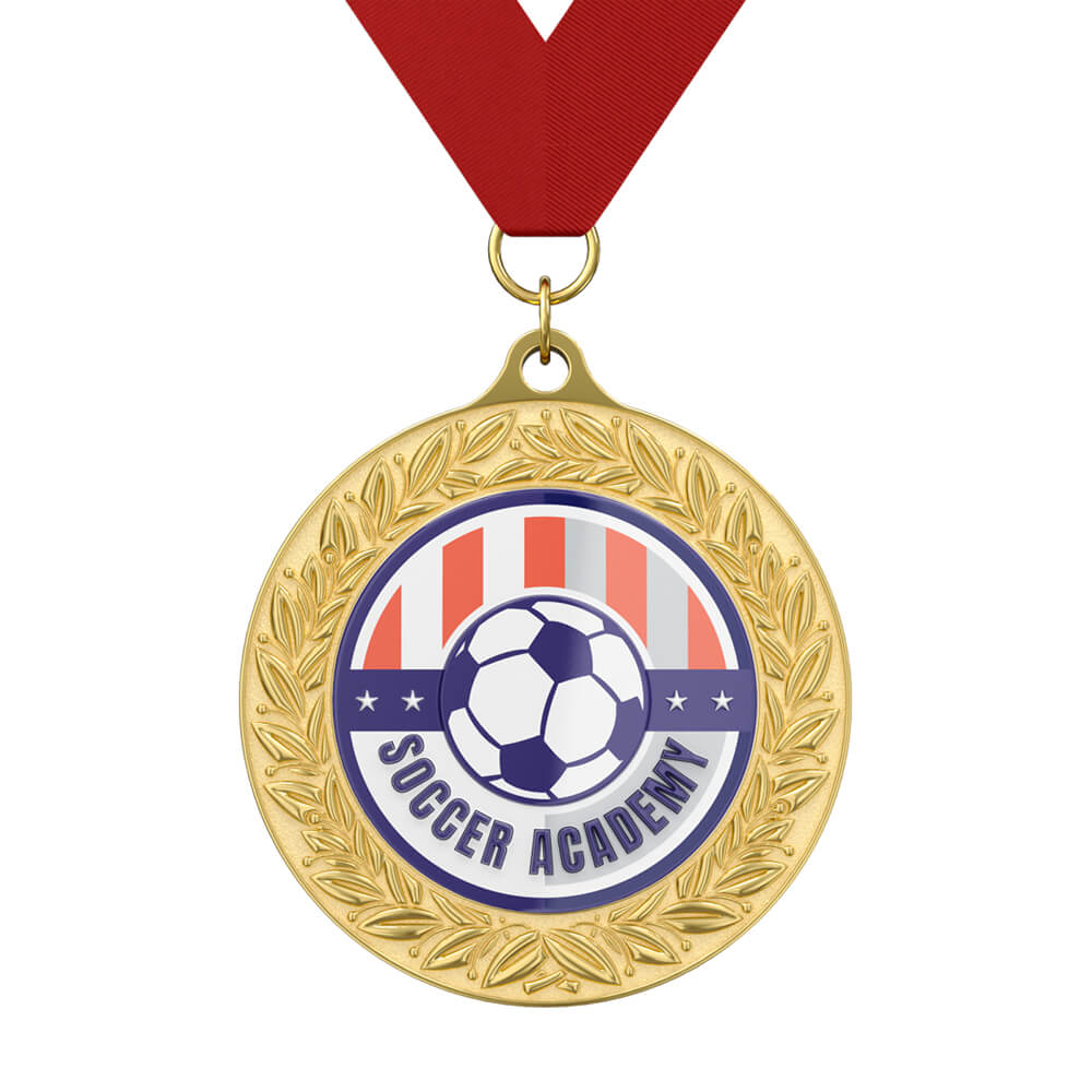 Soccer Academy Honor Medal with ribbon Soccer Academy Honor Medal with ribbon