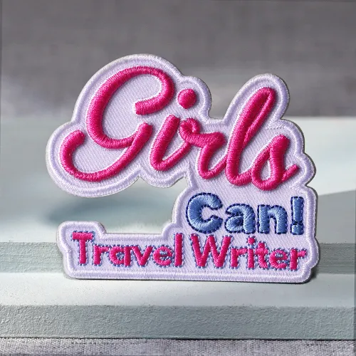 Empowering Travel Writer Embroidered Patches