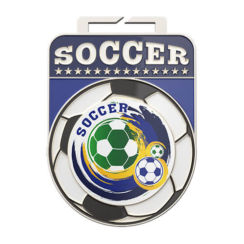 Dynamic Whirlwind Style Football Medal
