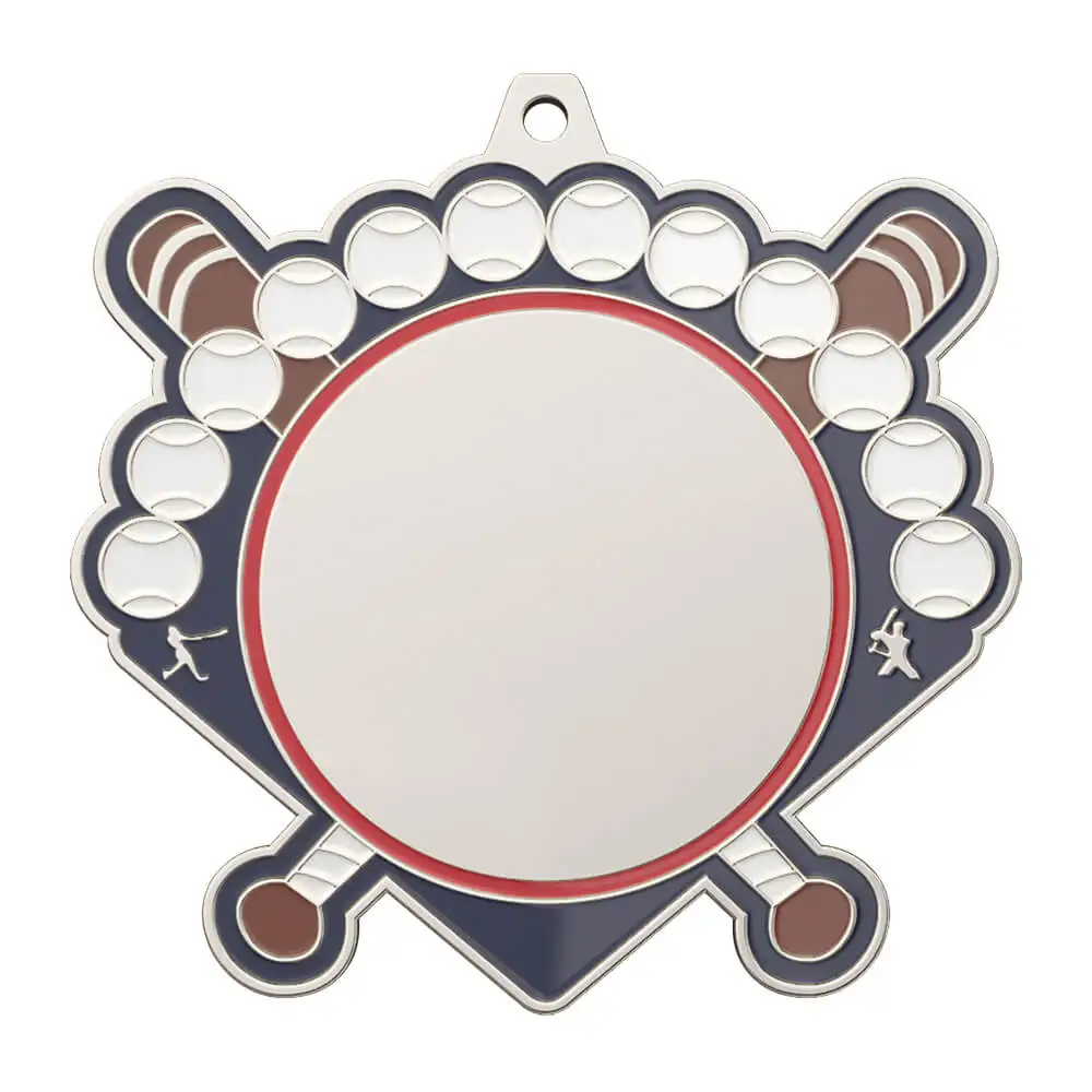 Baseball Championship Medal shiny silver