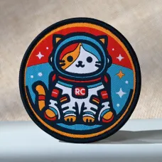 Space Cat Astronaut Woven Patches