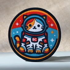 Space Cat Astronaut Woven Patches