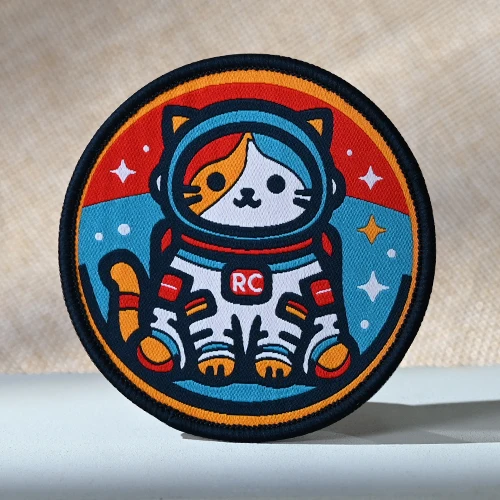 Space Cat Astronaut Woven Patches