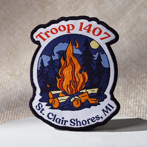 Troop 1407 Campfire Woven Patch