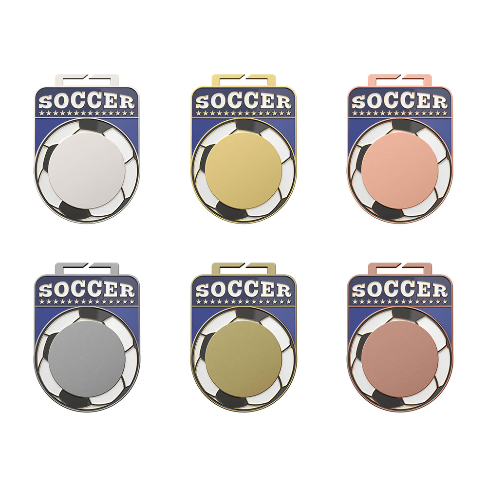 Dynamic whirlwind style football medal All 