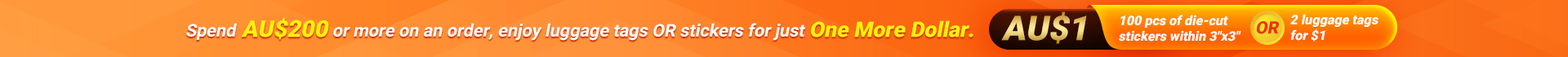 $1 for luggage tags or stickers