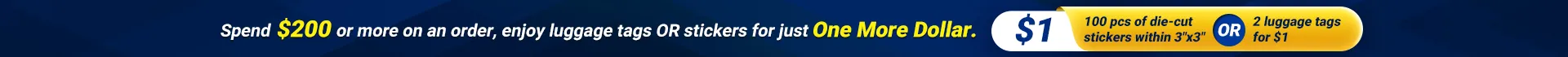 $1 for luggage tags or stickers