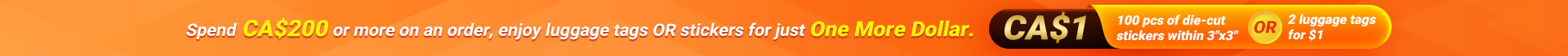 $1 for luggage tags or stickers