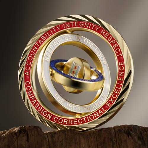 Chicago Coin Club 50th Anniversary Spinning Challenge Coin