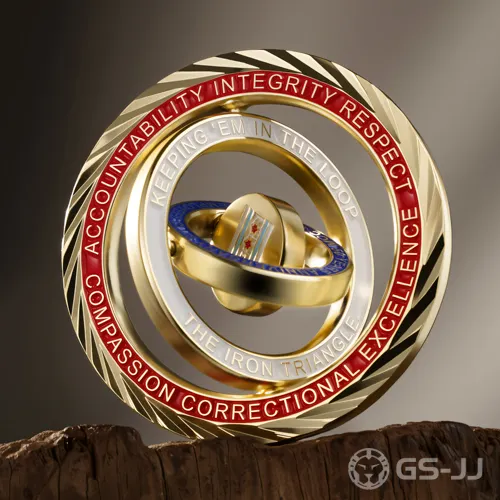 Chicago Coin Club 50th Anniversary Spinning Challenge Coin Chicago Coin Club 50th Anniversary Spinning Challenge Coin