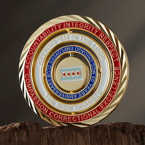 Chicago Coin Club 50th Anniversary Spinning Challenge Coin