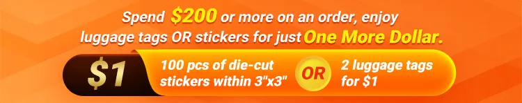 $1 for luggage tags or stickers