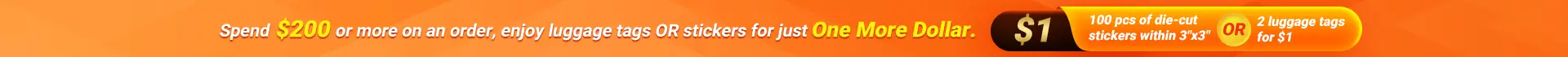 $1 for luggage tags or stickers