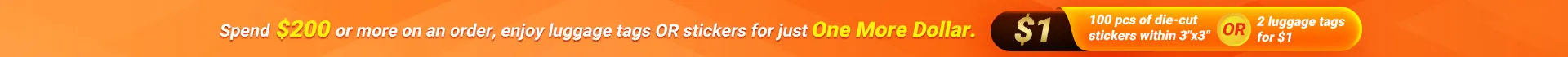 $1 for luggage tags or stickers