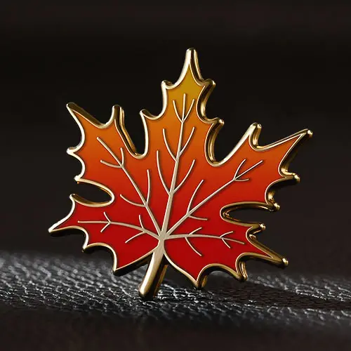 Custom Autumn Maple Leaf Pins