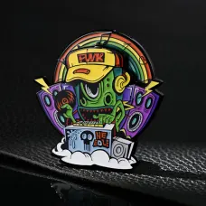 Custom Electro-Monster Rotary Soft Enamel Pins