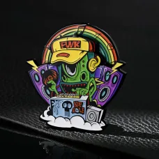 Custom Electro-Monster Rotary Soft Enamel Pins