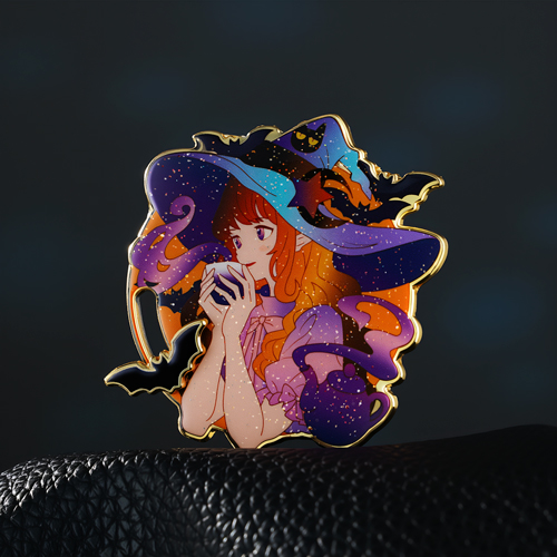 Custom Twilight Witch  Printed Pin