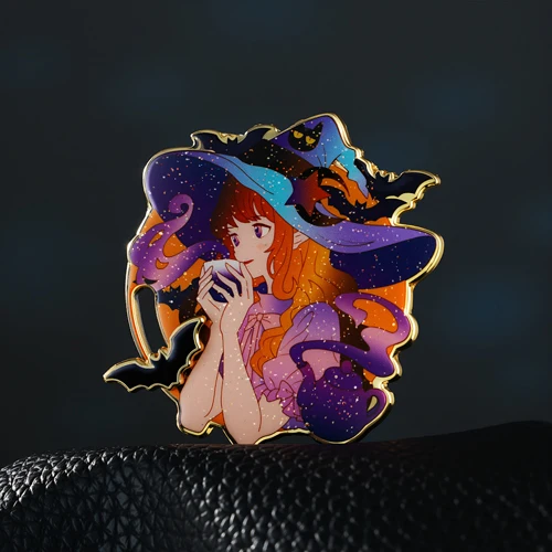 Custom Twilight Witch Printed Pin Custom Twilight Witch Printed Pin