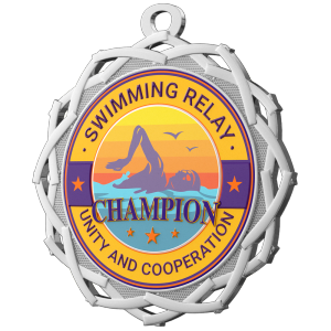 Custom Swimming Relay Champion Medal