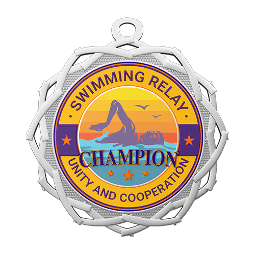 Custom Swimming Relay Champion Medal