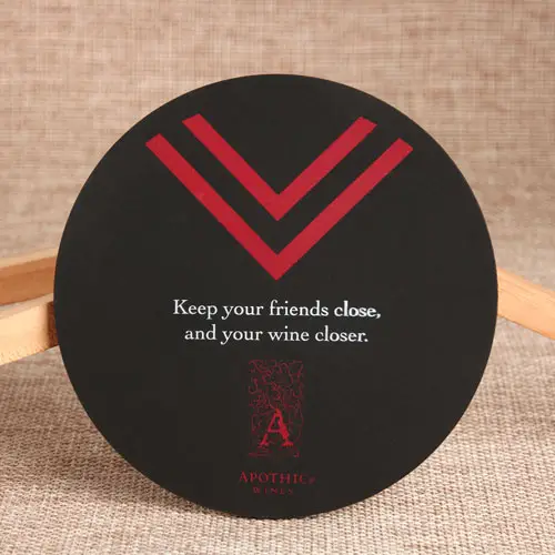 12. Friends Close Make Wine Closer PVC Coaster 12. Friends Close Make Wine Closer PVC Coaster