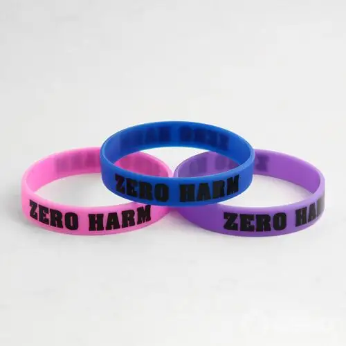 14. WB-SL-PR ZERO HARM Silicone Wristbands 14. WB-SL-PR ZERO HARM Silicone Wristbands