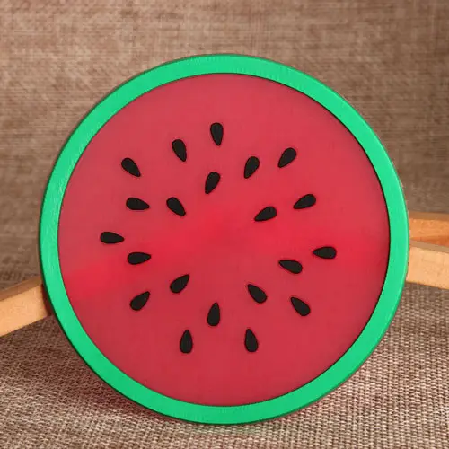 1. Custom Watermelon PVC Coaster 1. Custom Watermelon PVC Coaster