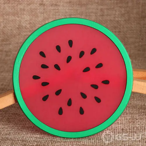 1. Custom Watermelon PVC Coaster 1. Custom Watermelon PVC Coaster
