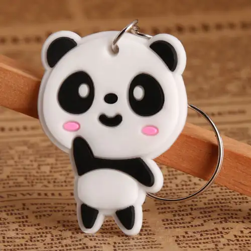 1. Cute Panda PVC Keychain