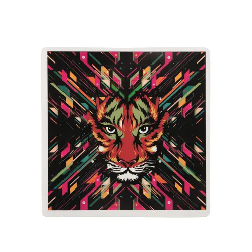 19. Tiger Square Stickers 19. Tiger Square Stickers