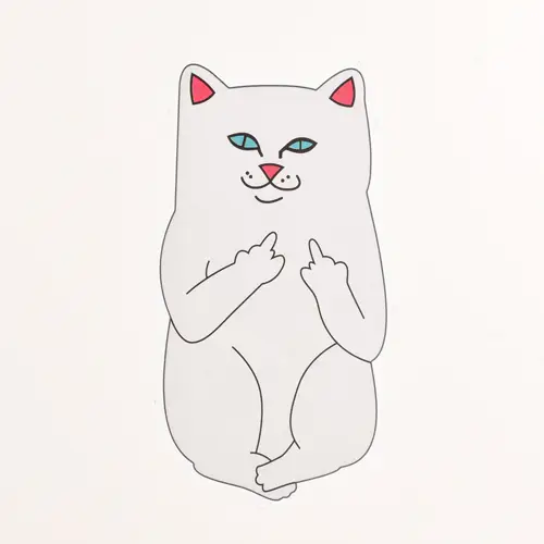 7. White Cat Clear Stickers 7. White Cat Clear Stickers