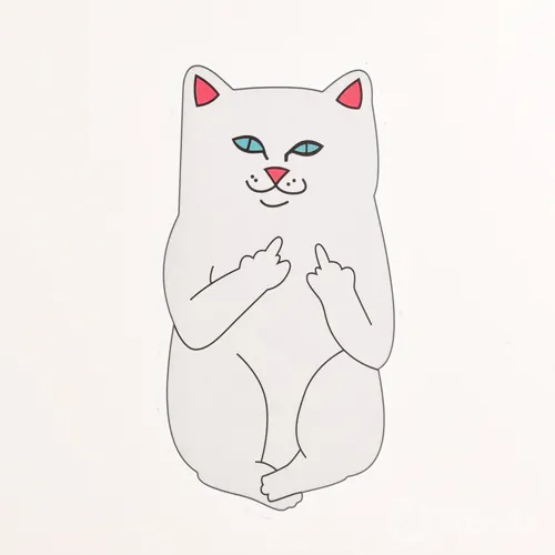 7. White Cat Clear Stickers 7. White Cat Clear Stickers