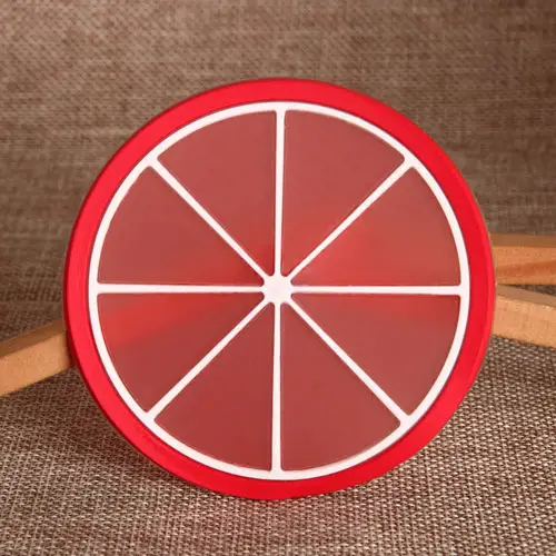 4. Red Lemon Slice PVC Coaster 4. Red Lemon Slice PVC Coaster