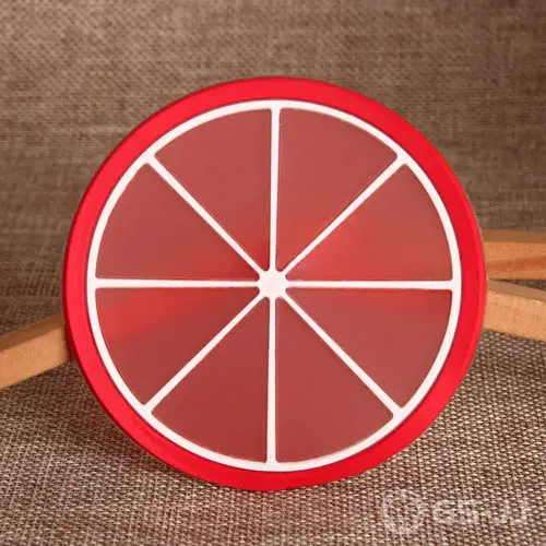 4. Red Lemon Slice PVC Coaster 4. Red Lemon Slice PVC Coaster