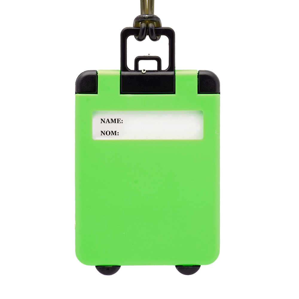 Mini Travel Tote Luggage Tag Green