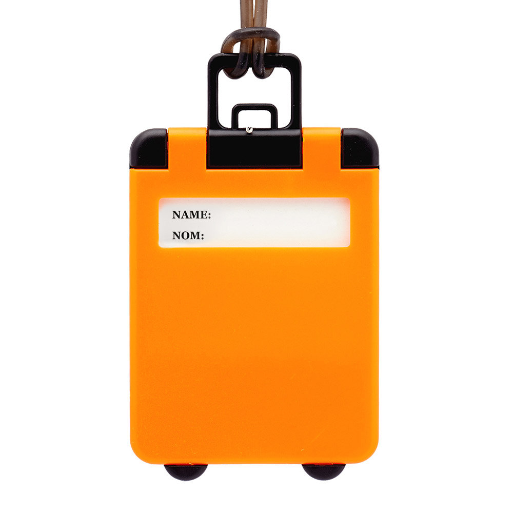 Mini Travel Tote Luggage Tag Orange