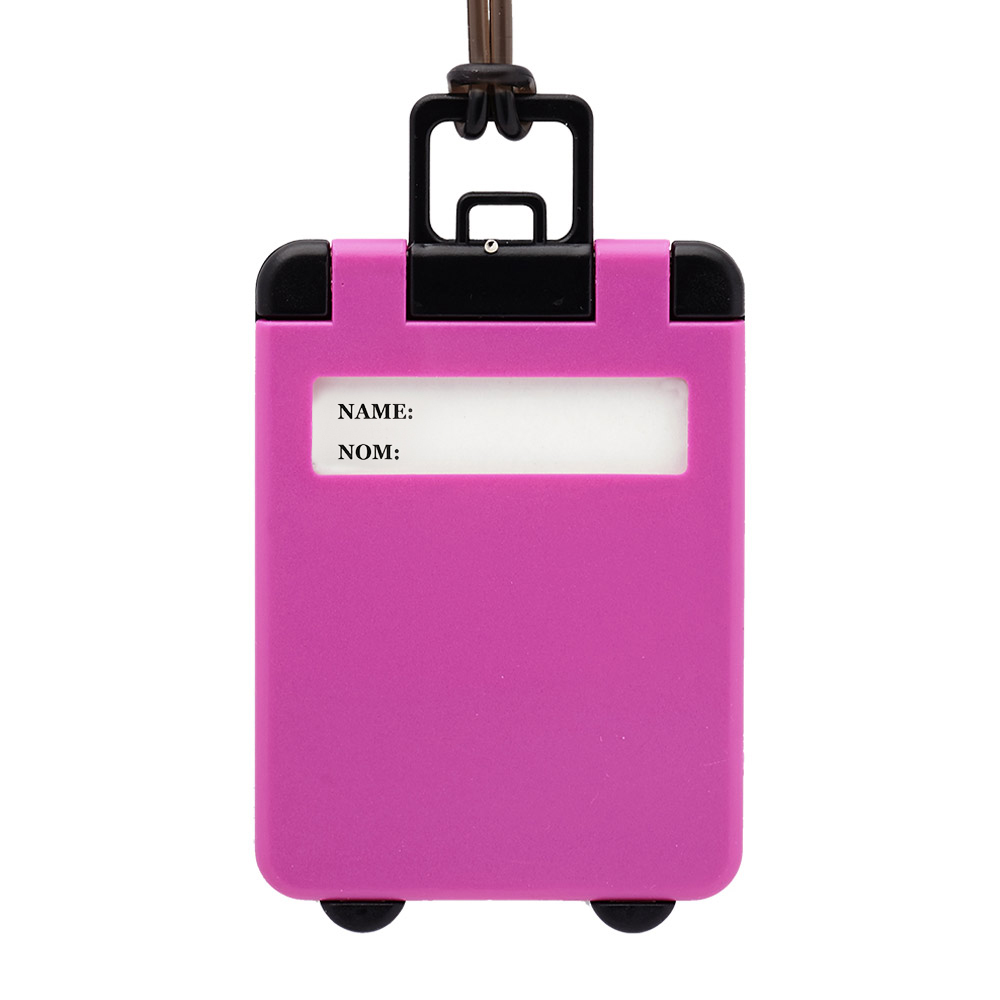 Mini Travel Tote Luggage Tag Purple