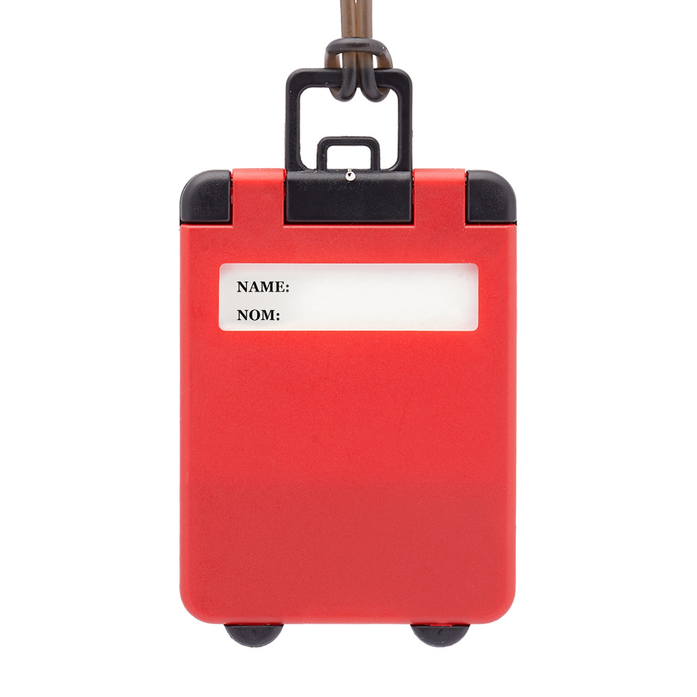 Mini Travel Tote Luggage Tag Red