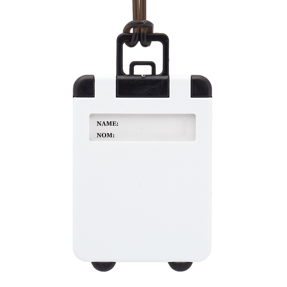 Mini Travel Tote Luggage Tag White