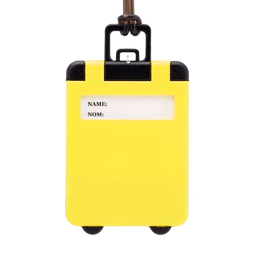 Mini Travel Tote Luggage Tag Yellow