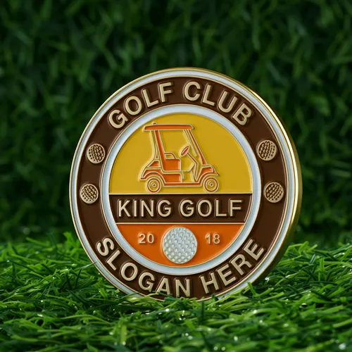 Custom Retro Cart Commemoration Golf Ball Marker