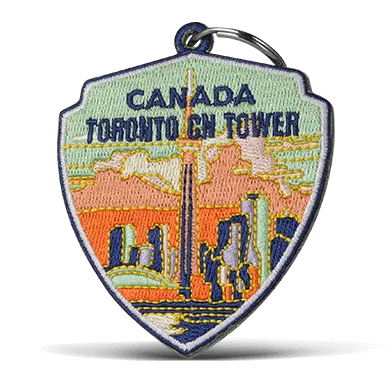 custom logo embroidered keychains