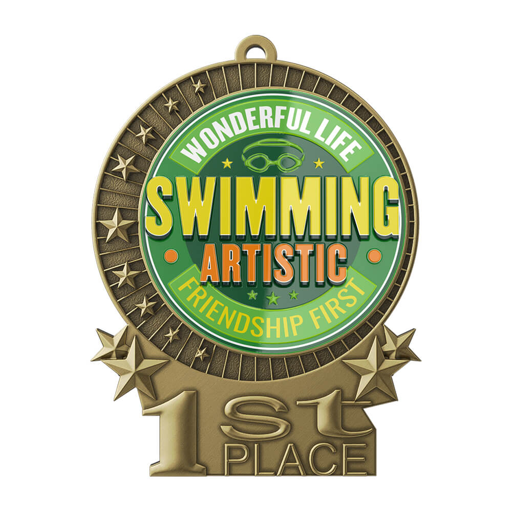 Artistic Swimmer Celebration Medal Front