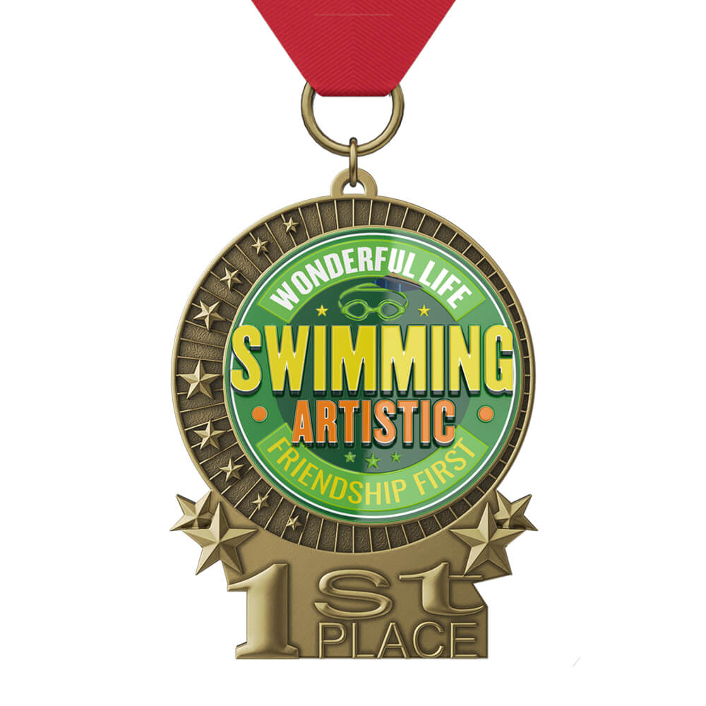 Artistic Swimmer Celebration Medal With Ribbon