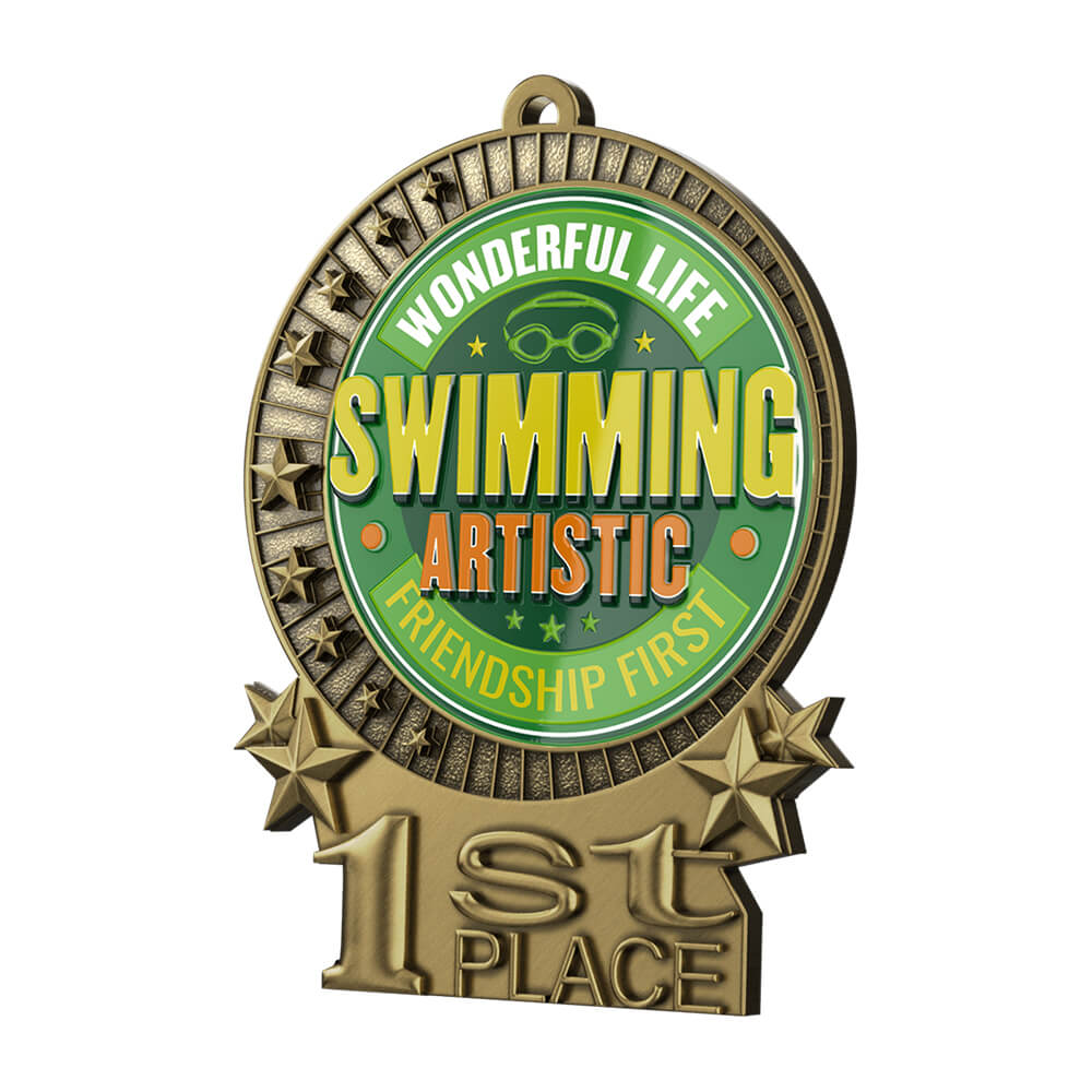 Artistic Swimmer Celebration Medal detail